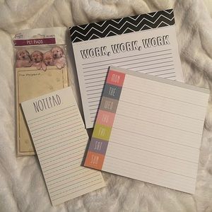 ⭐️3/$25⭐️ Bundle of 4 Notepads